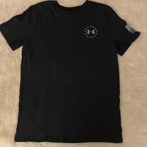 Boys Black under armour tee